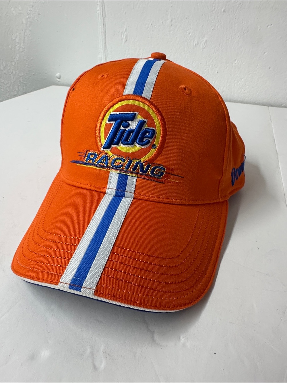 Tide Racing Kids Orange Baseball Hat with Blue Stripe